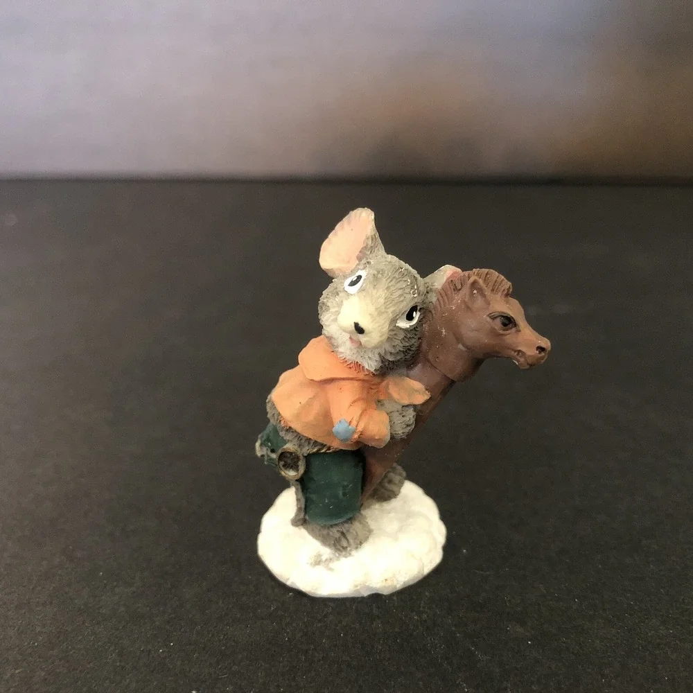 A Birthday to Cherish Christmas Figurines with Tree Mice Holiday Box Resin